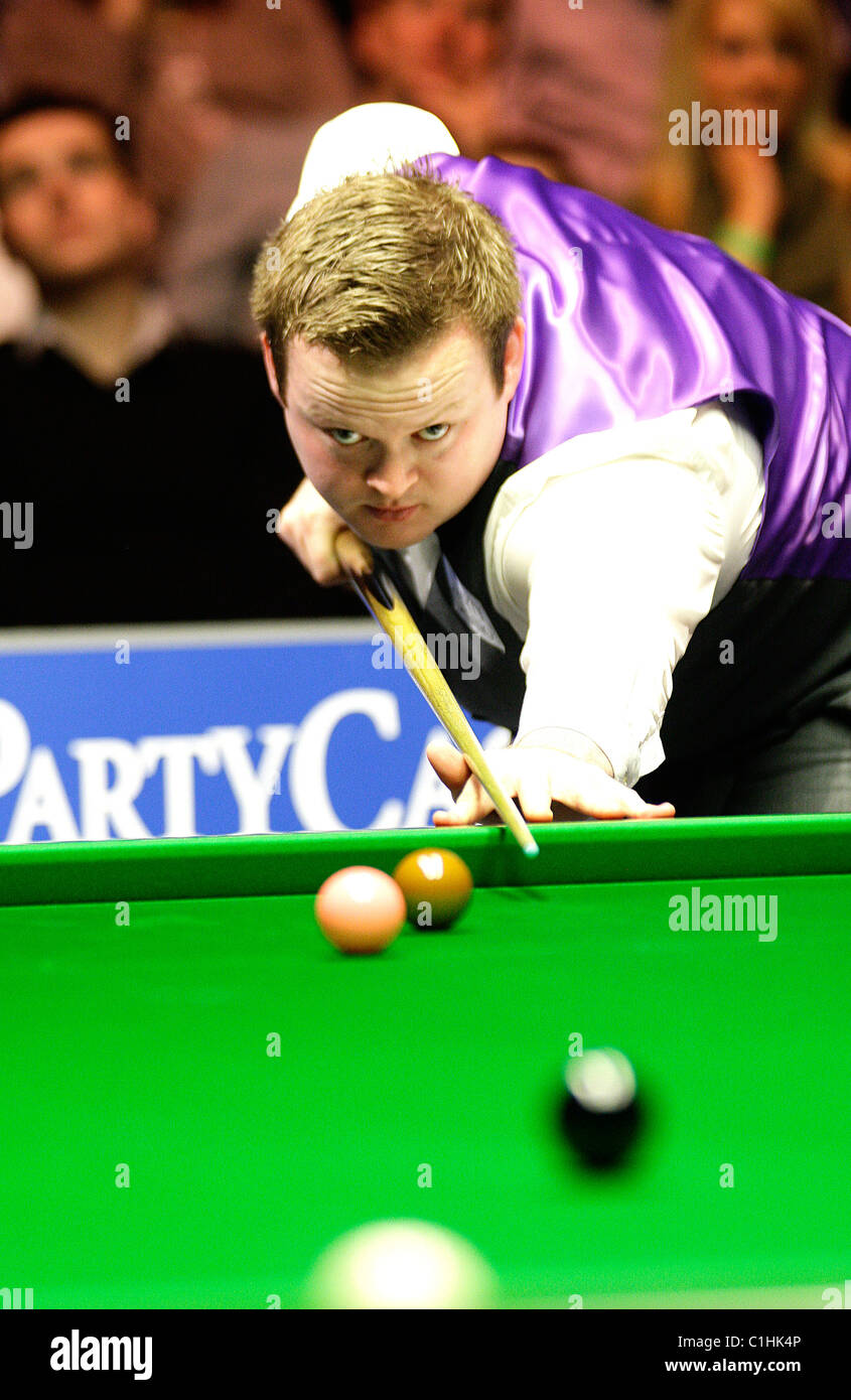 20.03.2011 - Shaun Murphy in azione contro Martin Gould- la finale di giocatori di Snooker Championship Tour Grand Finals da Foto Stock