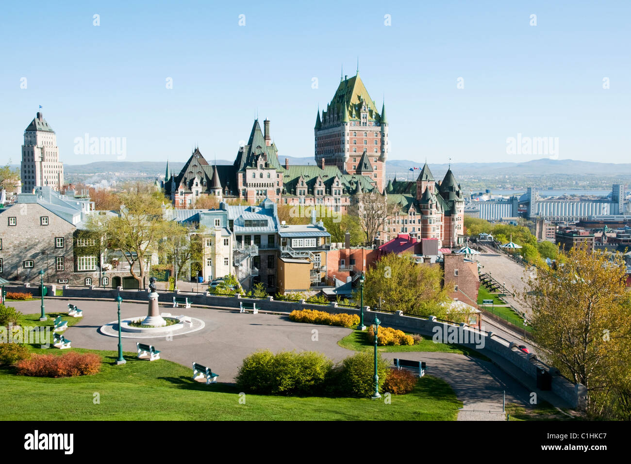 Lo Château Frontenac è stato progettato dall architetto americano Bruce prezzo. Si è aperto nel 1893. Foto Stock
