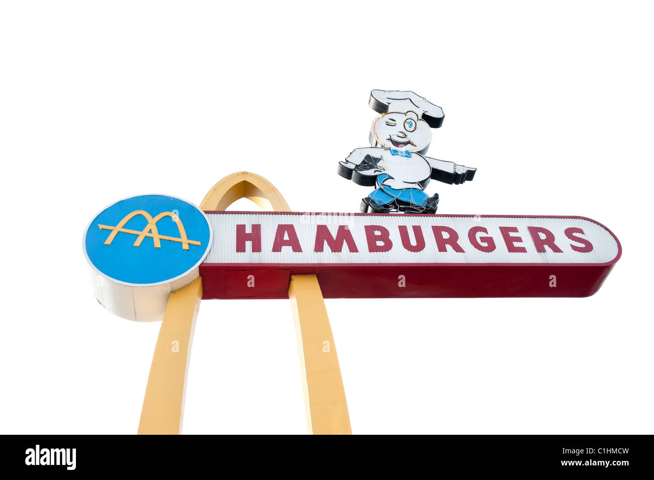 Si tratta di un originale 1953 McDonald's restaurant sign Foto Stock