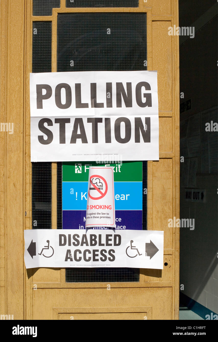 Stazione di polling, Seymour Place, Londra, Inghilterra, Regno Unito, Europa Foto Stock