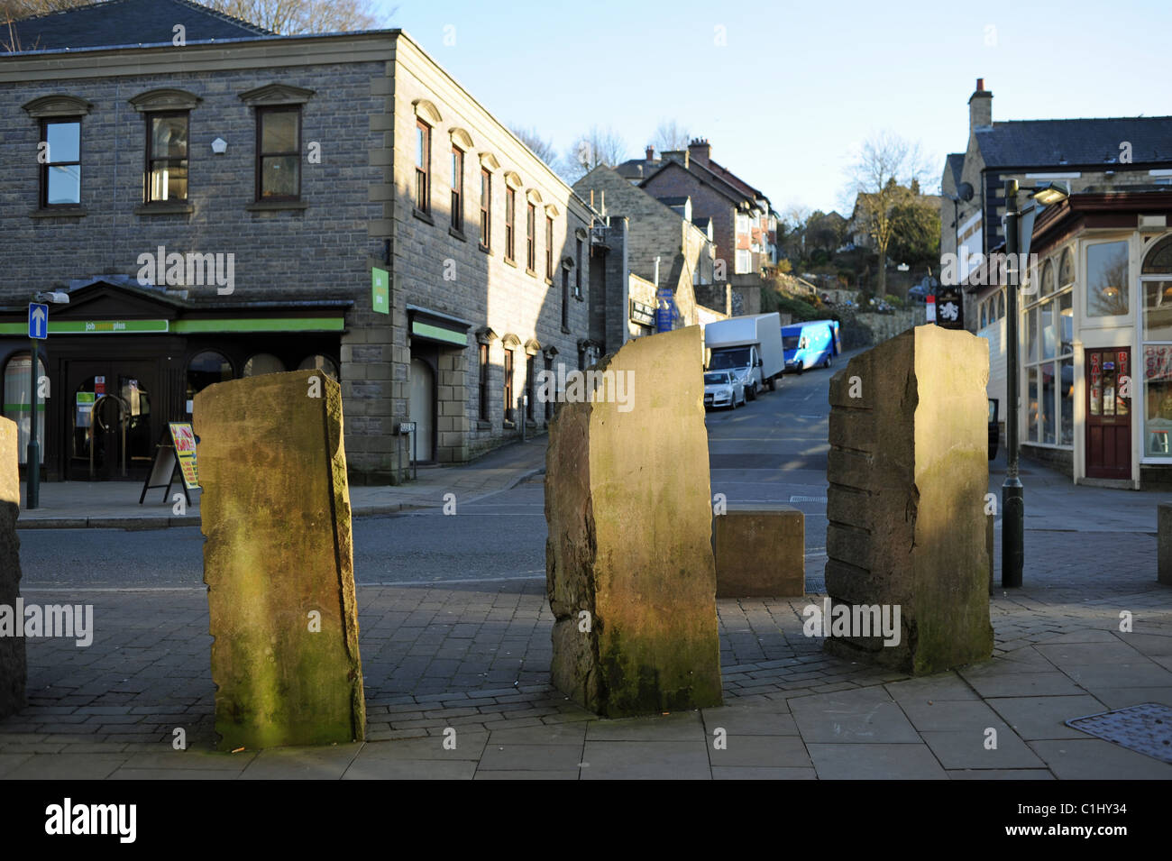 Buxton principale area per lo shopping e il quartiere in Peak District DERBYSHIRE REGNO UNITO Foto Stock