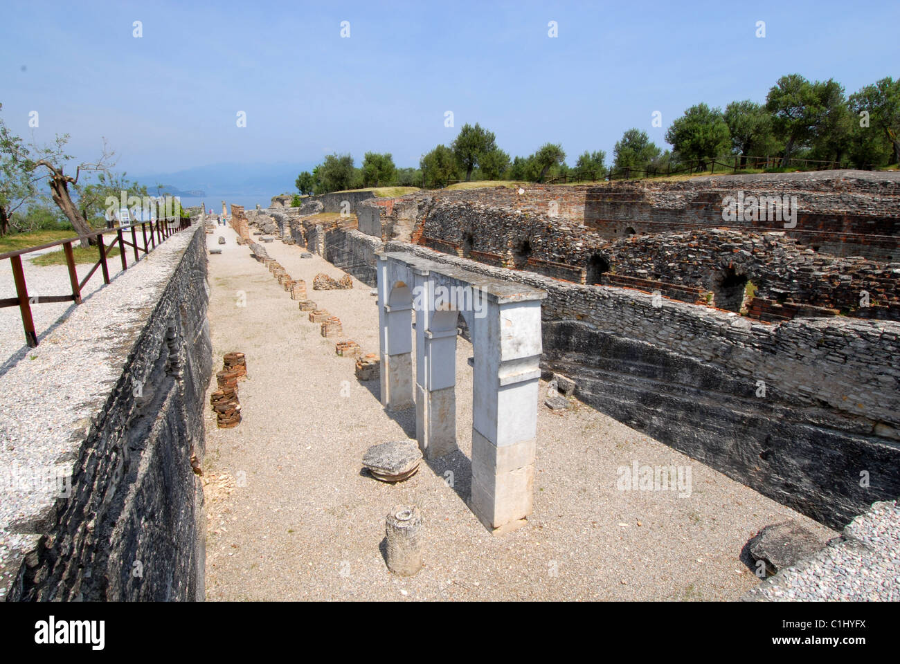 Terme di Catullo, rovine romane, Sirmione sul Lago di Garda, Italia Foto Stock
