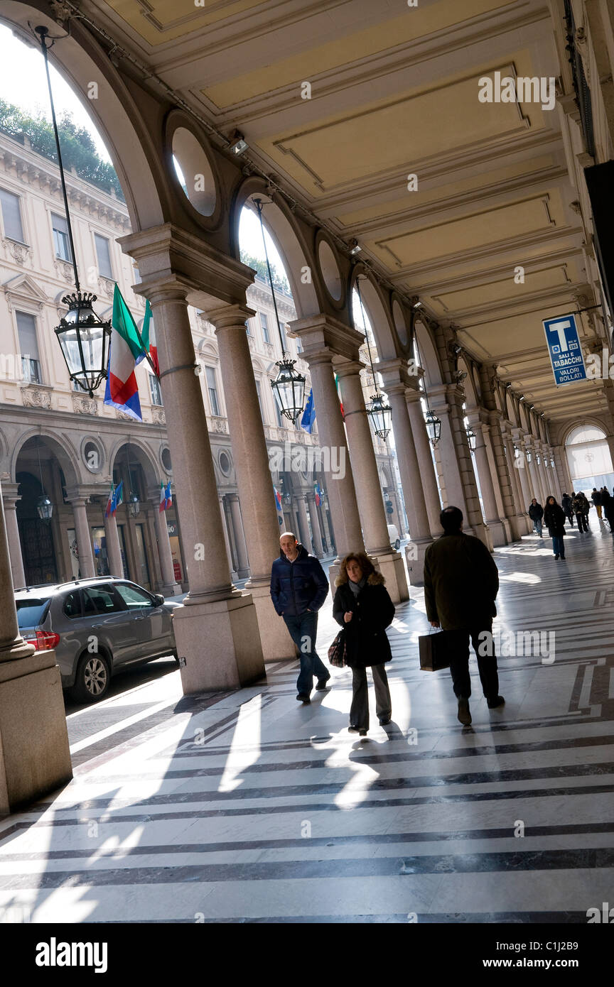 Scena di strada, Torino, Italia Foto Stock
