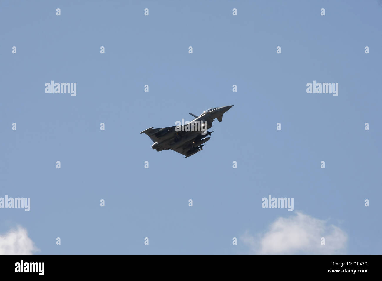 Il tifone fighter jet distribuito sulla gestione del "No Fly' cieli di Libia Foto Stock Il tifone fighter jet distribuito sulla gestione del "No Fly' cieli di Libia Foto Stock