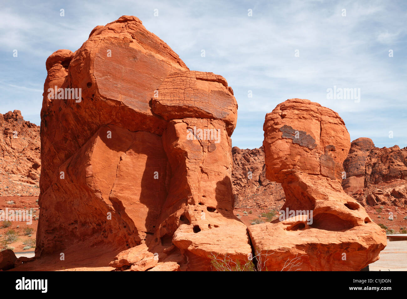 Stati Uniti d'America, Nevada, la Valle del Fuoco del Parco Statale, Foto Stock