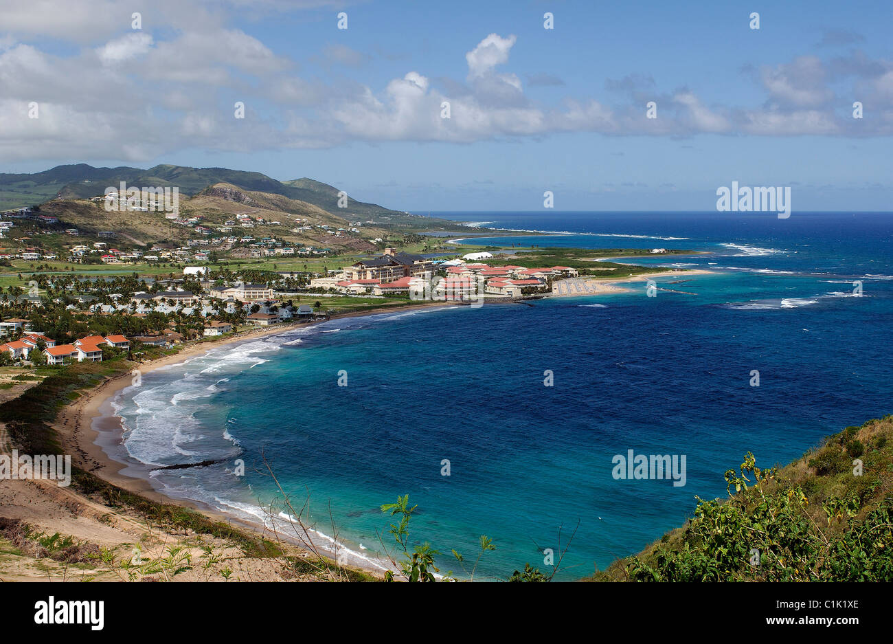 Mar dei Caraibi, St Kitts Island (Saint-Christopher), Nord Frigate Bay Foto Stock