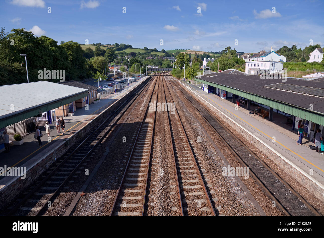 Totnes Main Line Stazione ferroviaria, Totnes, South Hams, Devon, Inghilterra, REGNO UNITO Foto Stock