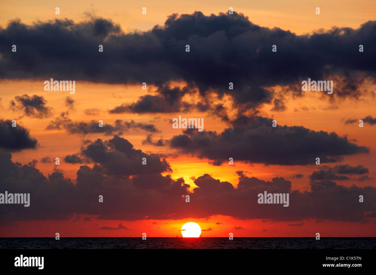Tramonto tropicale Costa Rica Foto Stock