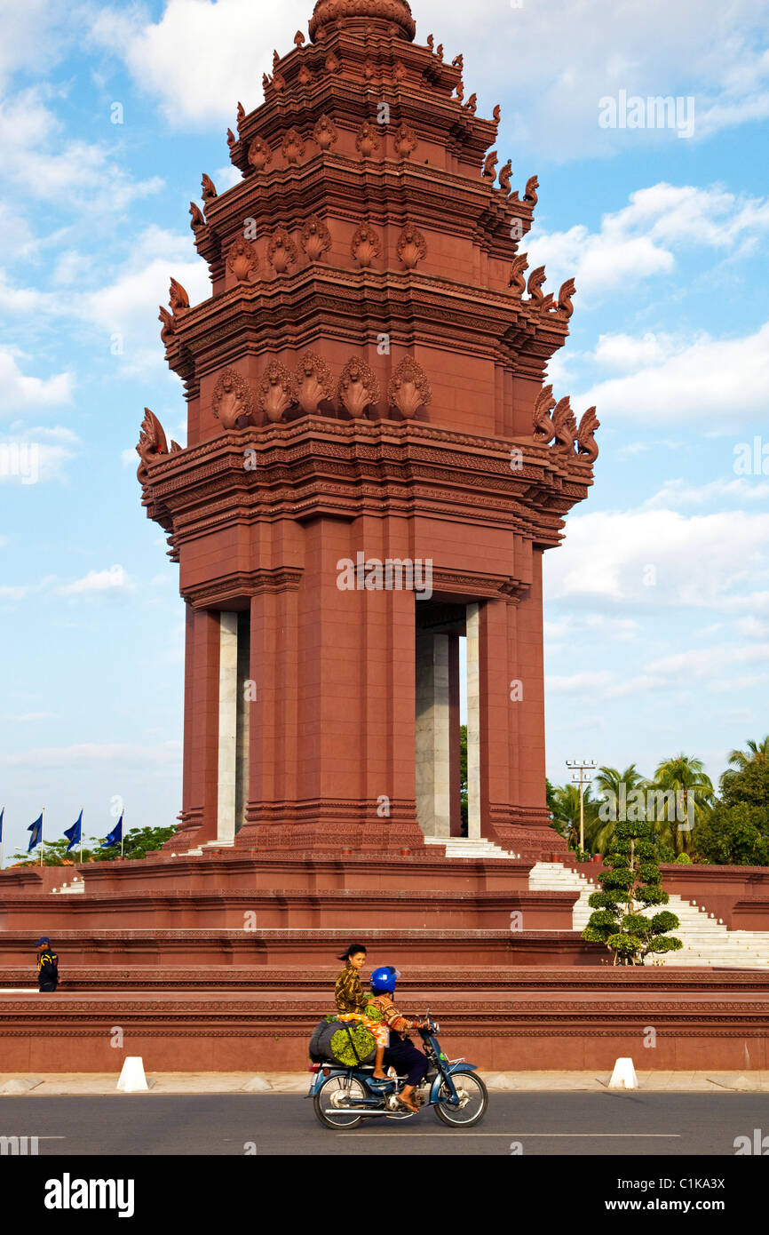 Indipendenza monumento, Phnom Penh Cambogia Foto Stock