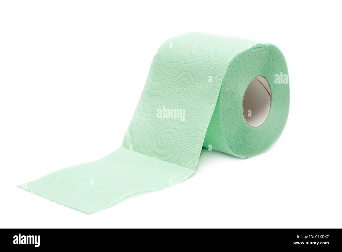 Rotolo di verde a due strati di carta igienica Foto Stock