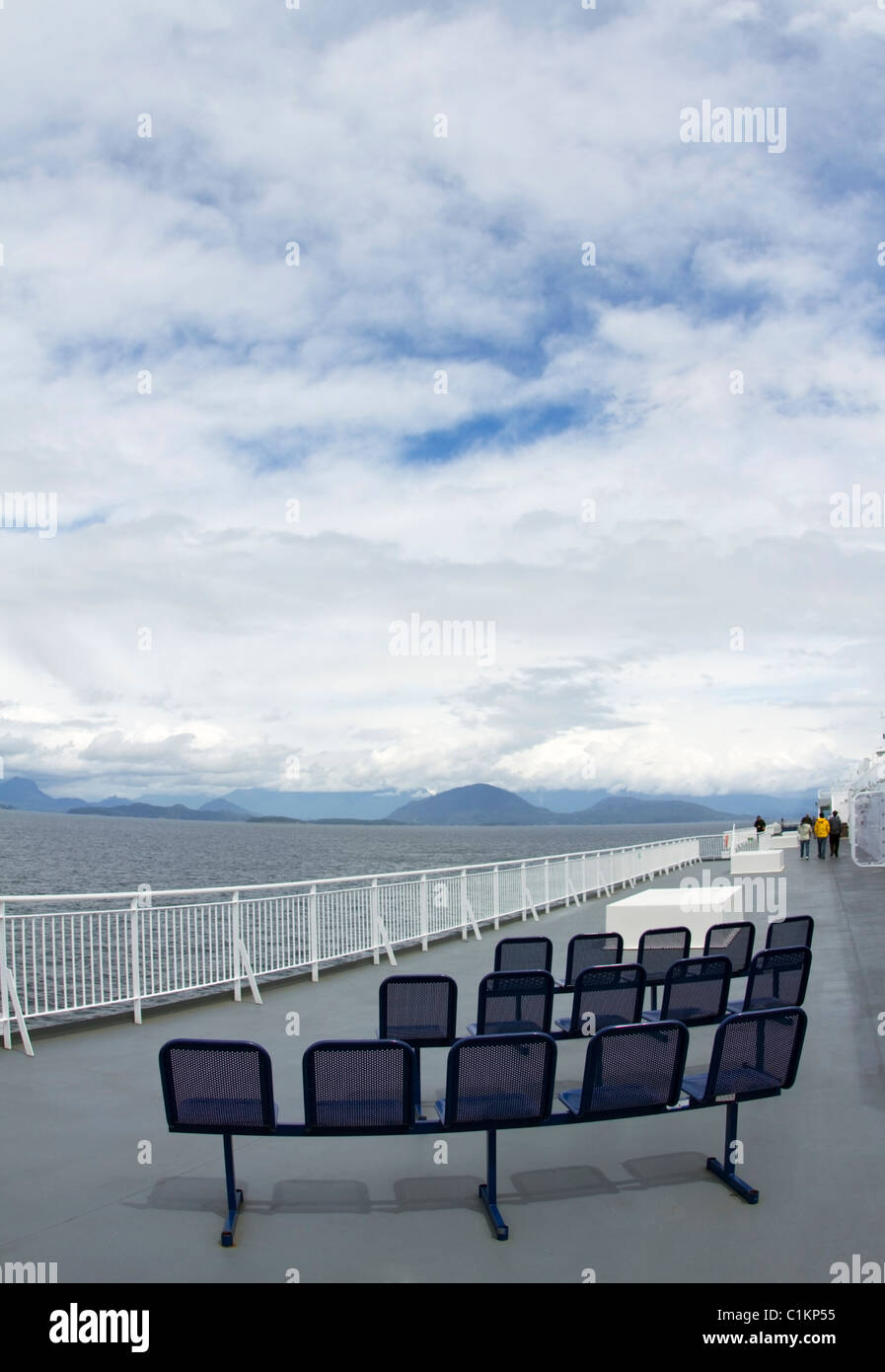 BC Ferry pianale passeggero, vista di rettilinei della Georgia Foto Stock