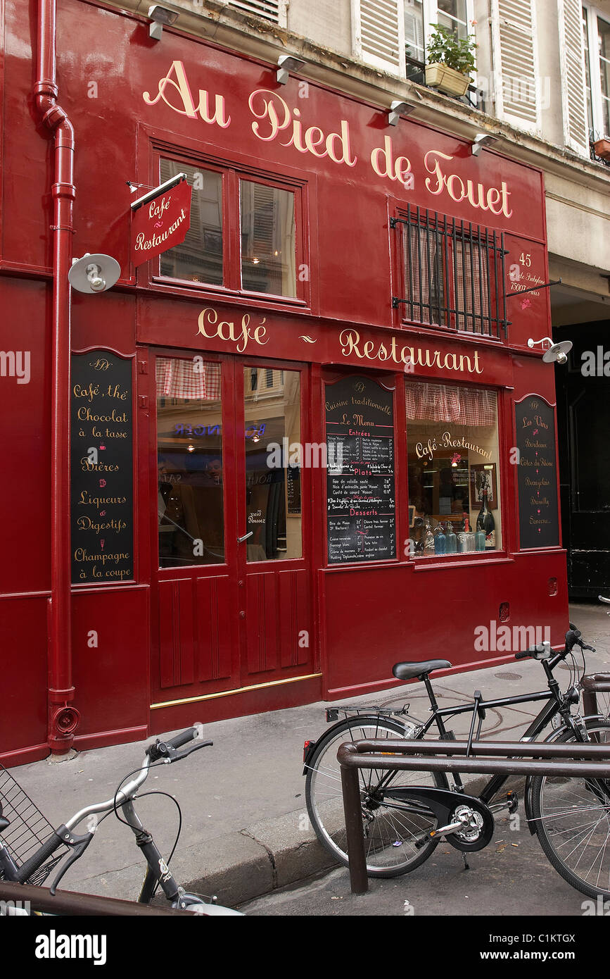 Francia, Parigi, ristorante Au Pied de fuetto Babylone Street Foto Stock