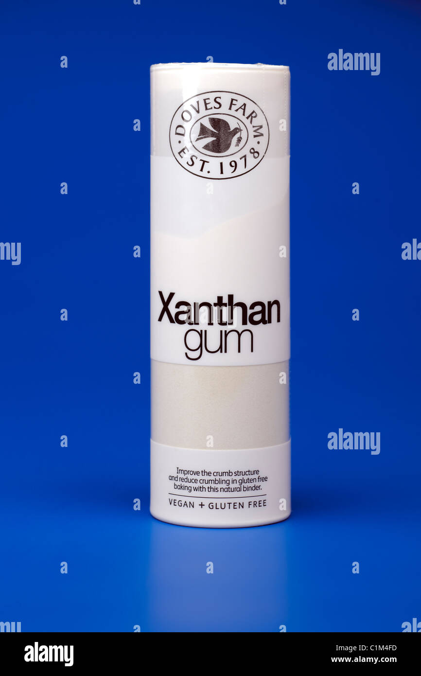 Contenitore bianco delle Colombe farm Vegan e senza glutine Xanthan Gum legante naturale Foto Stock