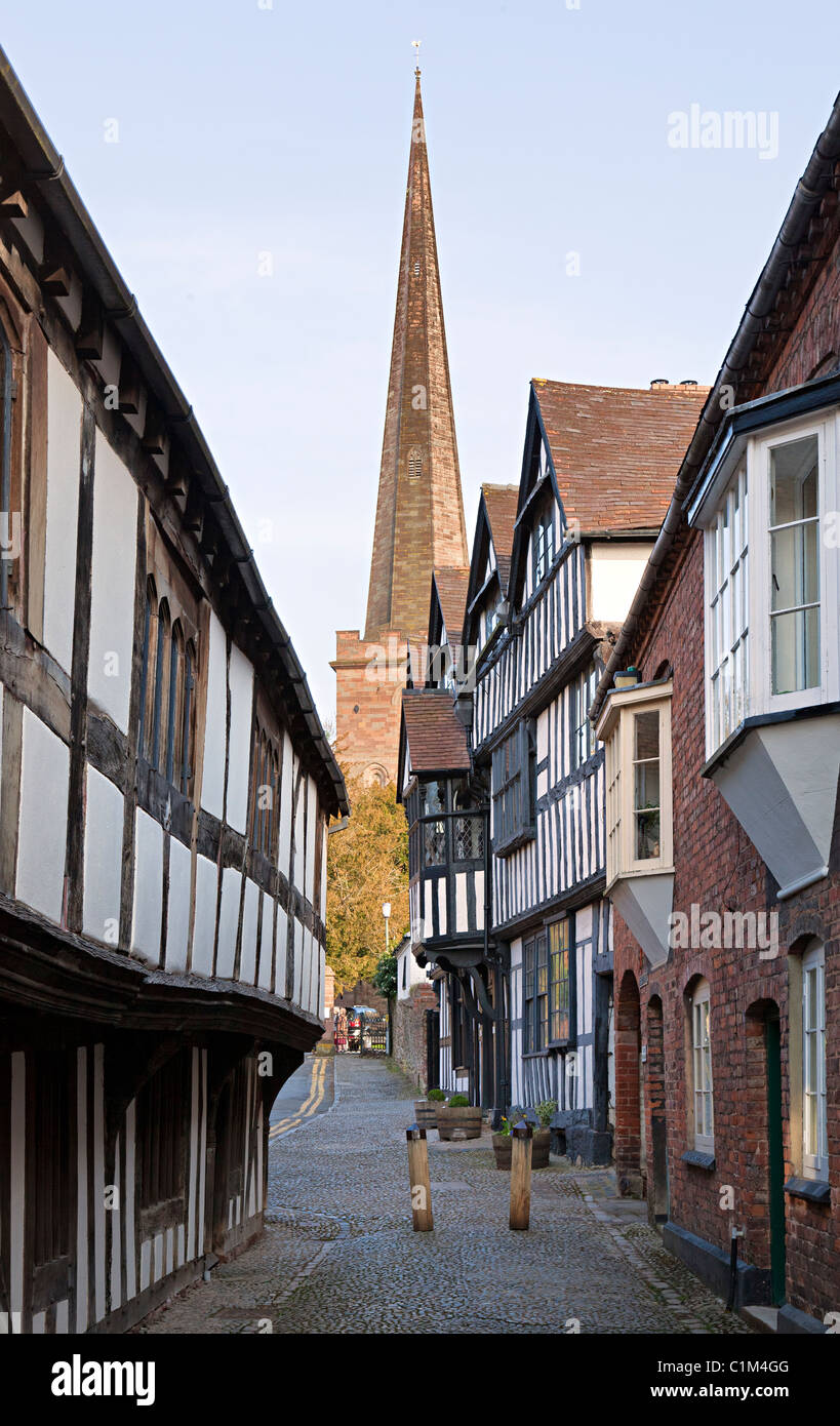 Church Lane Ledbury Herefordshire England Regno Unito Foto Stock