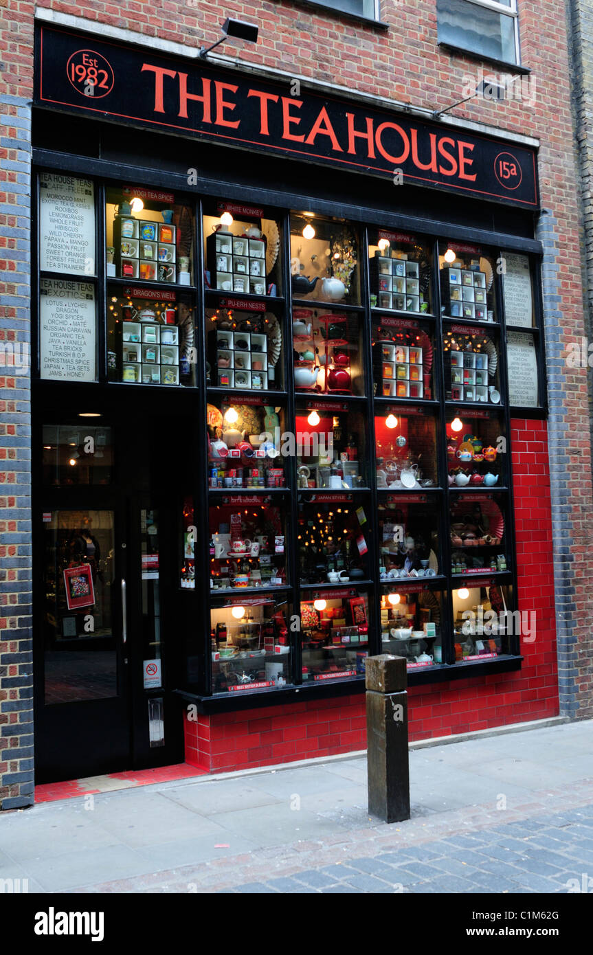 La Teahouse Shop, Neal Street, Covent Garden, Londra, Inghilterra, Regno Unito Foto Stock