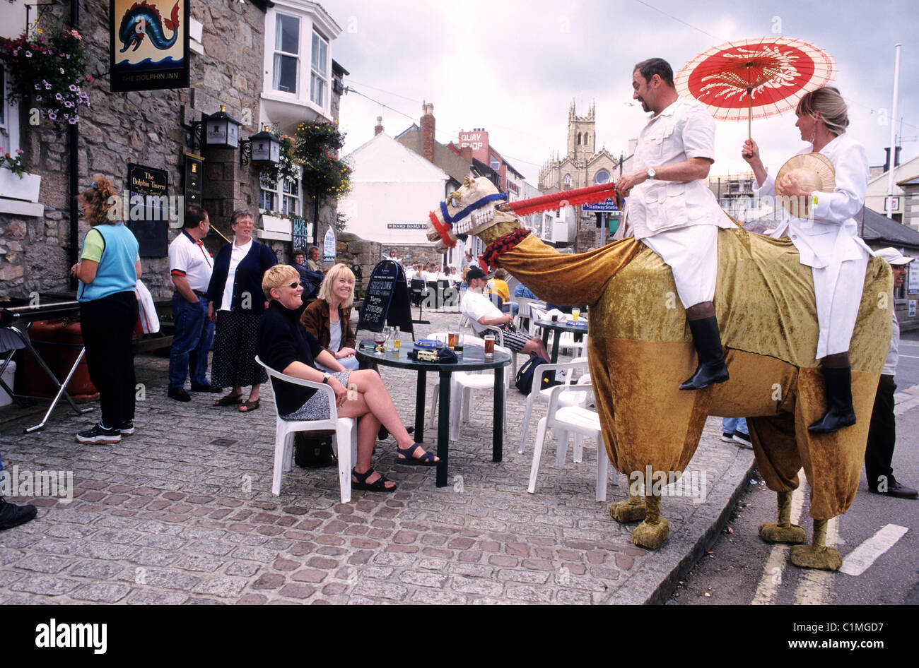 Regno Unito, Cornwall, Penzance, festival di Golowan Foto Stock