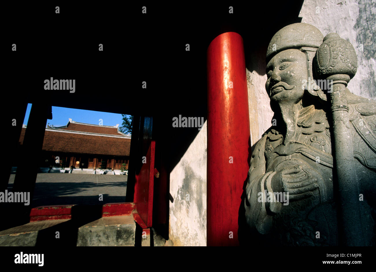 Il Vietnam, Hanoi, Van Mieu Temple (il Tempio della Letteratura dedicato a Confucio, costruito nel 1070 Foto Stock