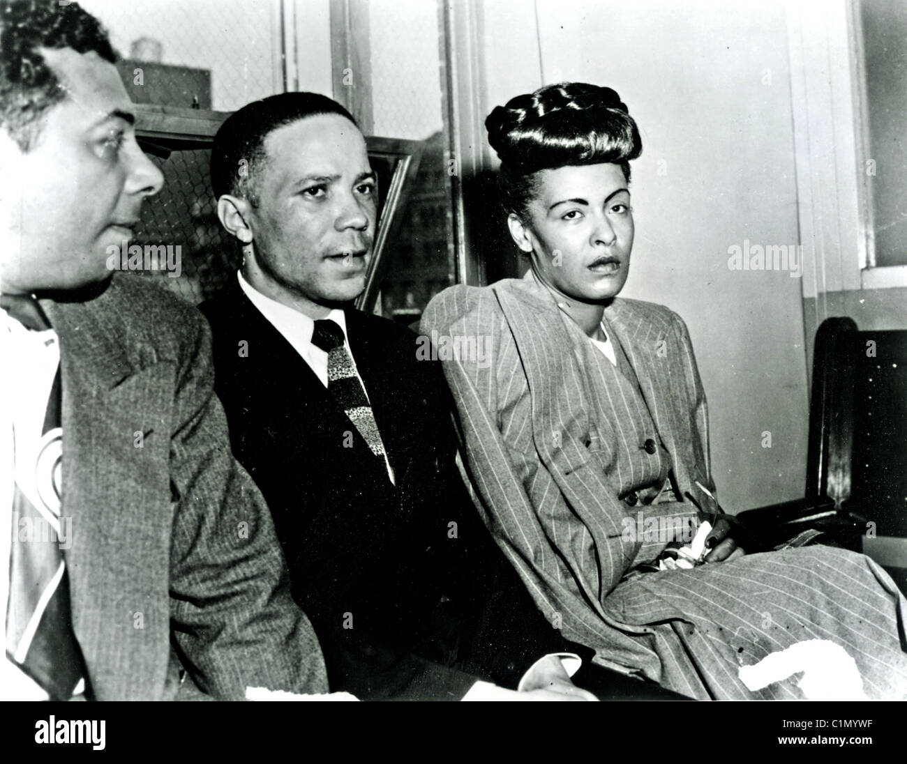 BILLIE HOLIDAY US cantante jazz a destra con unidentified Foto Stock