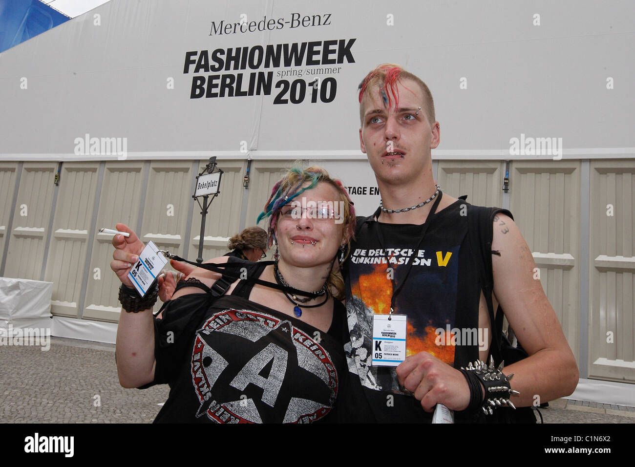 Atmosfera Mercedes Benz Fashion Week Berlin Primavera/Estate 2010 Berlino, Germania - 01.07.09 Foto Stock