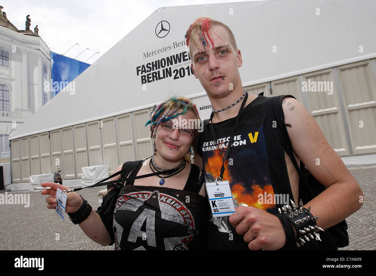 Atmosfera Mercedes Benz Fashion Week Berlin Primavera/Estate 2010 Berlino, Germania - 01.07.09 Foto Stock