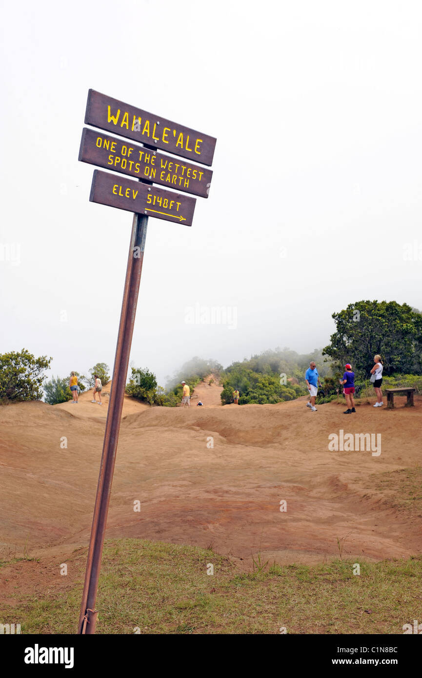 Waialeale Kauai Hawaii Oceano Pacifico costa di Na Pali Foto Stock