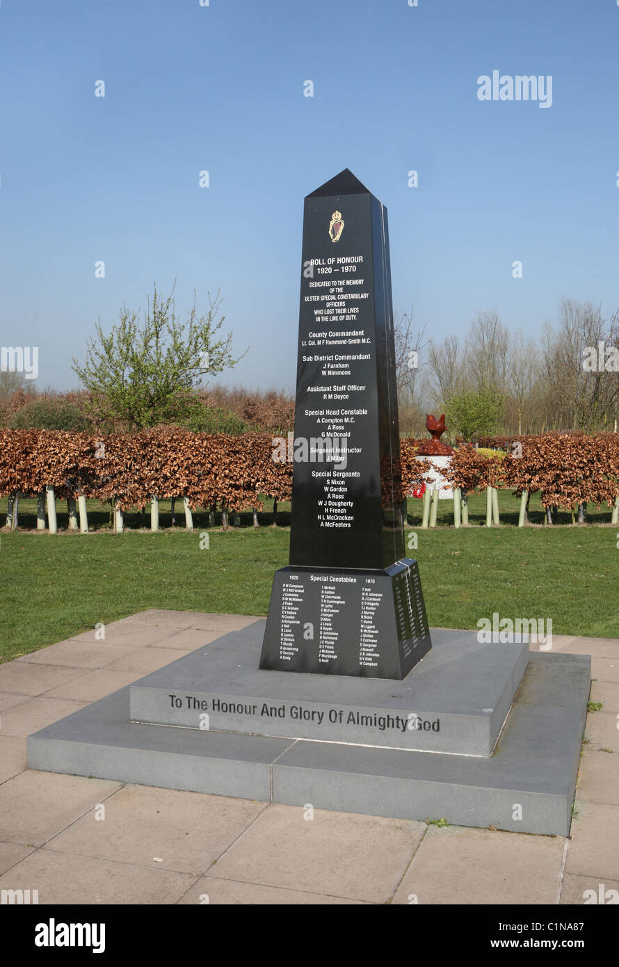 RUC Memorial National Memorial Arboretum Foto Stock