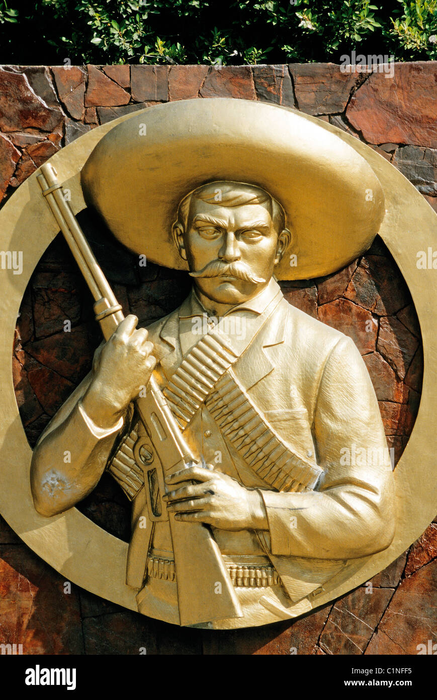 Messico, Stato di Morelos, Emiliano Zapata statua Foto Stock Messico, Stato di Morelos, Emiliano Zapata statua Foto Stock