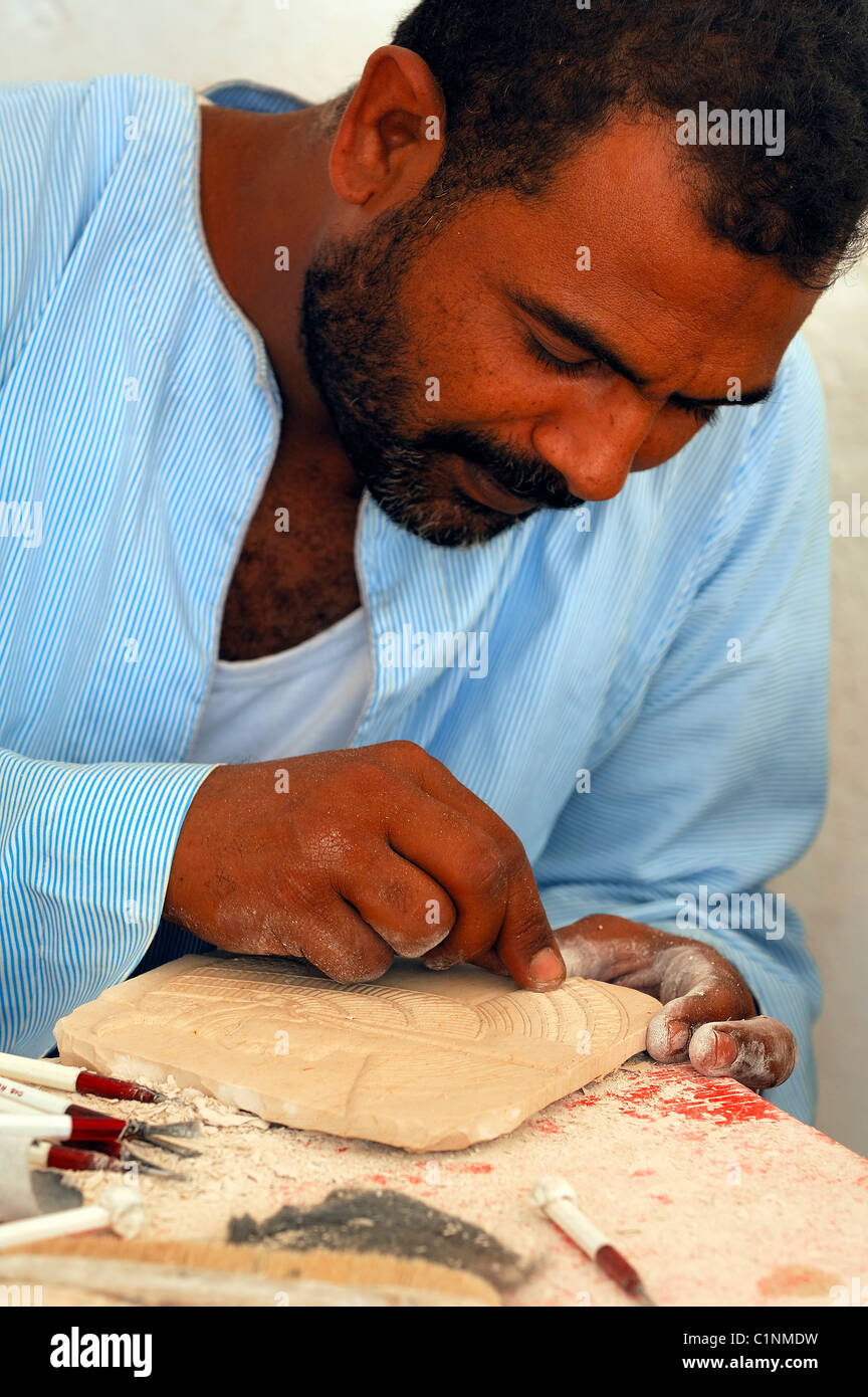 Egitto, frazioni di Luxor, banca occidentale, Qurna, scultori workshop Foto Stock