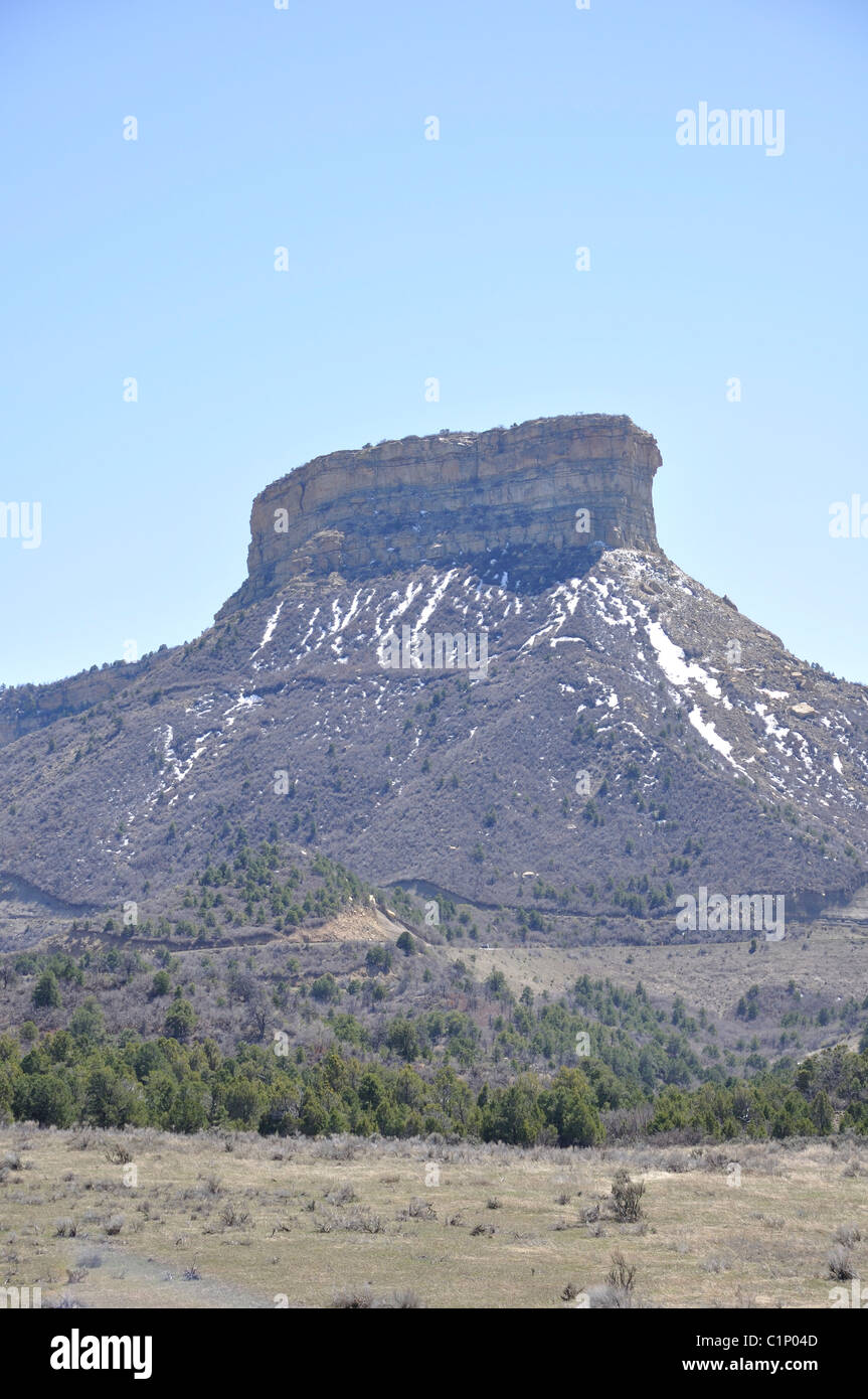 Il Parco Nazionale di Mesa Verde rocce, Nuovo Messico, STATI UNITI D'AMERICA Foto Stock