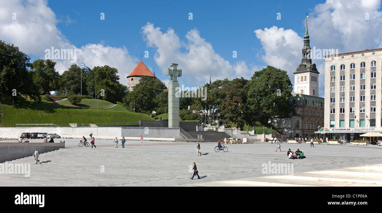 Vabaduse Väljak & Vabadussõja Võidusammas, Piazza della Libertà e il  Monumento alla guerra di indipendenza a Tallinn in Estonia Foto stock -  Alamy