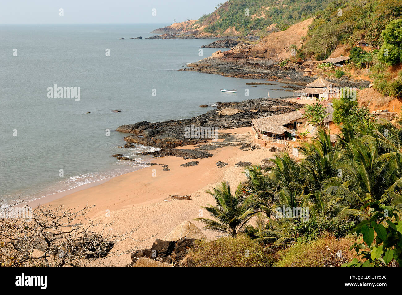 India, Karnataka, Gokarna, Paradise Beach Cove Foto Stock