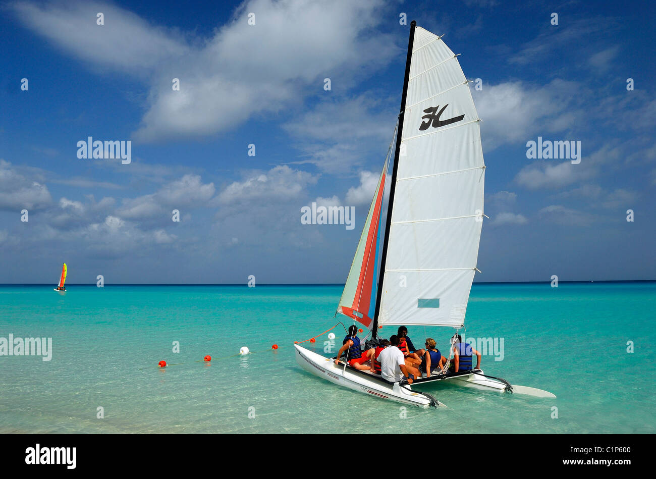 Cuba Varadero, passeggiata su un catamarano Foto Stock