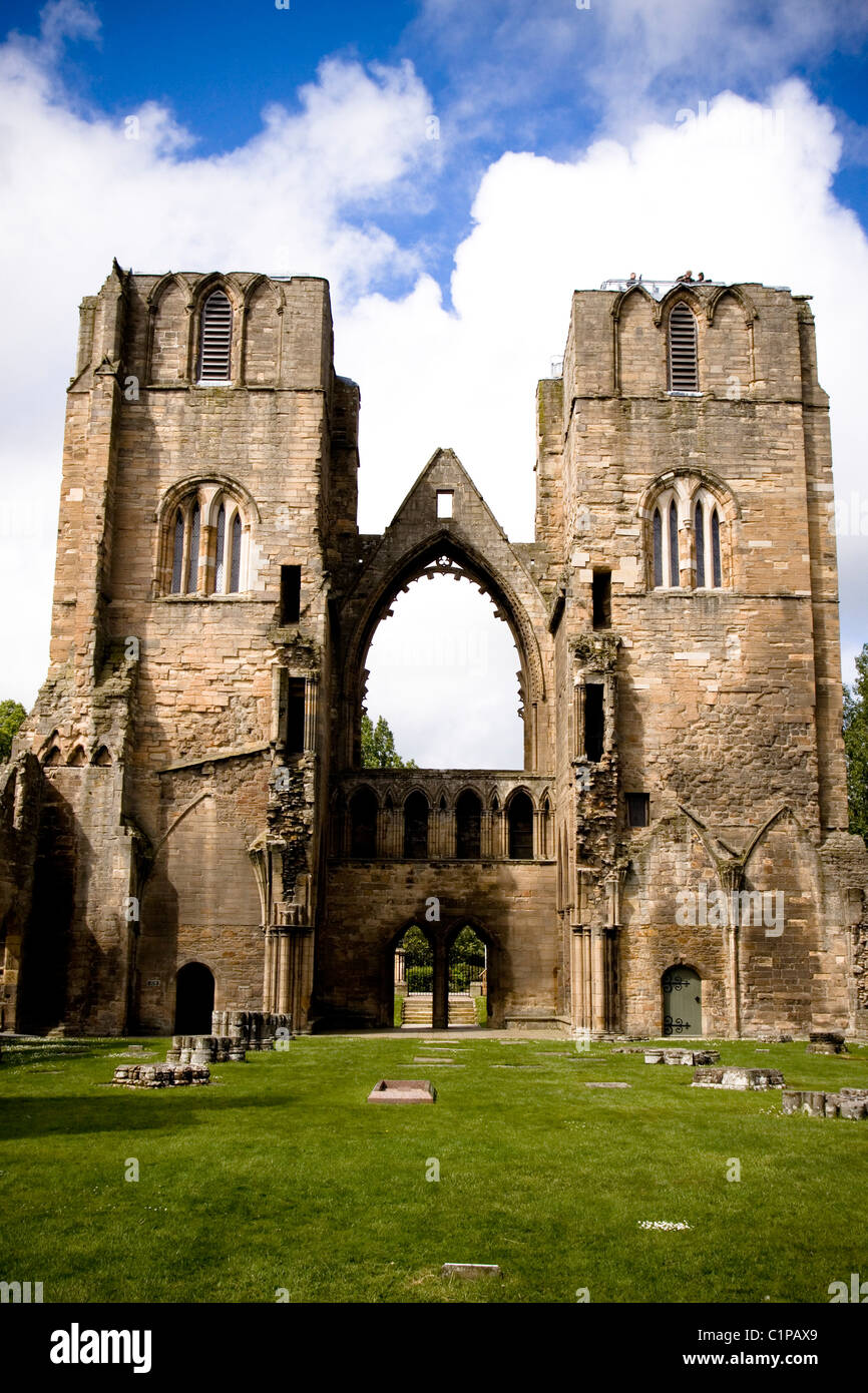 La Scozia, Elgin Cathedral, facciata rovine Foto Stock