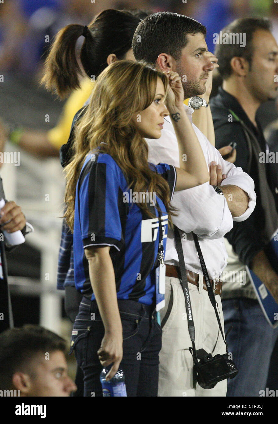 Alyssa Milano Chelsea V Inter Milan presso il Rose Bowl di Pasadena,  California - 21.07.09 Foto stock - Alamy