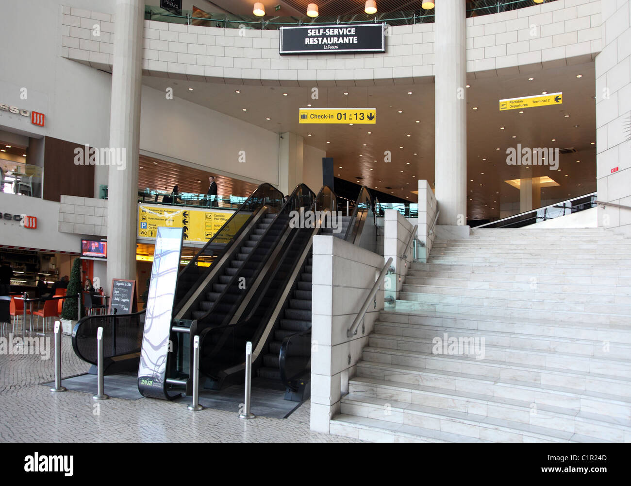 Aeroporto di Lisbona, terminale 1, Portogallo Foto Stock