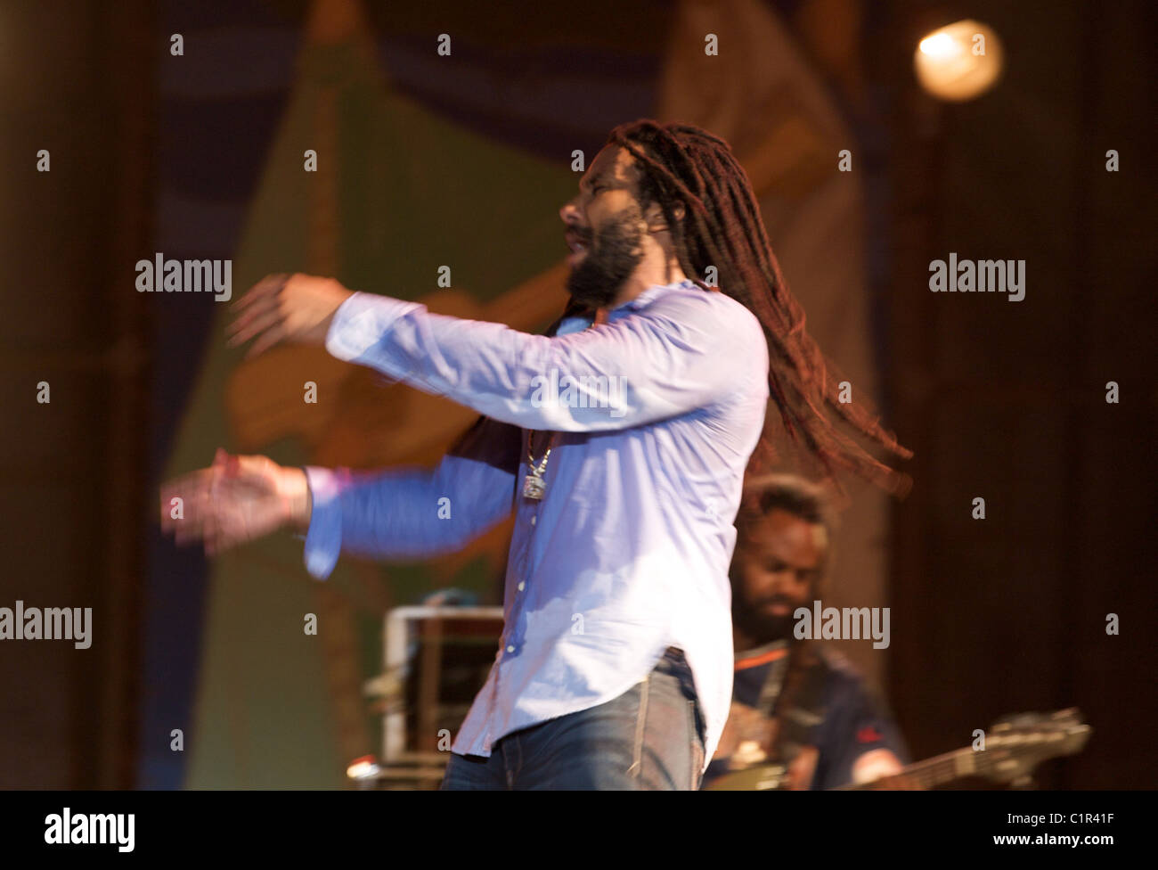 Ky-Mani Marley esegue a Essaouira music festival il Marocco - Giugno 2008 Foto Stock