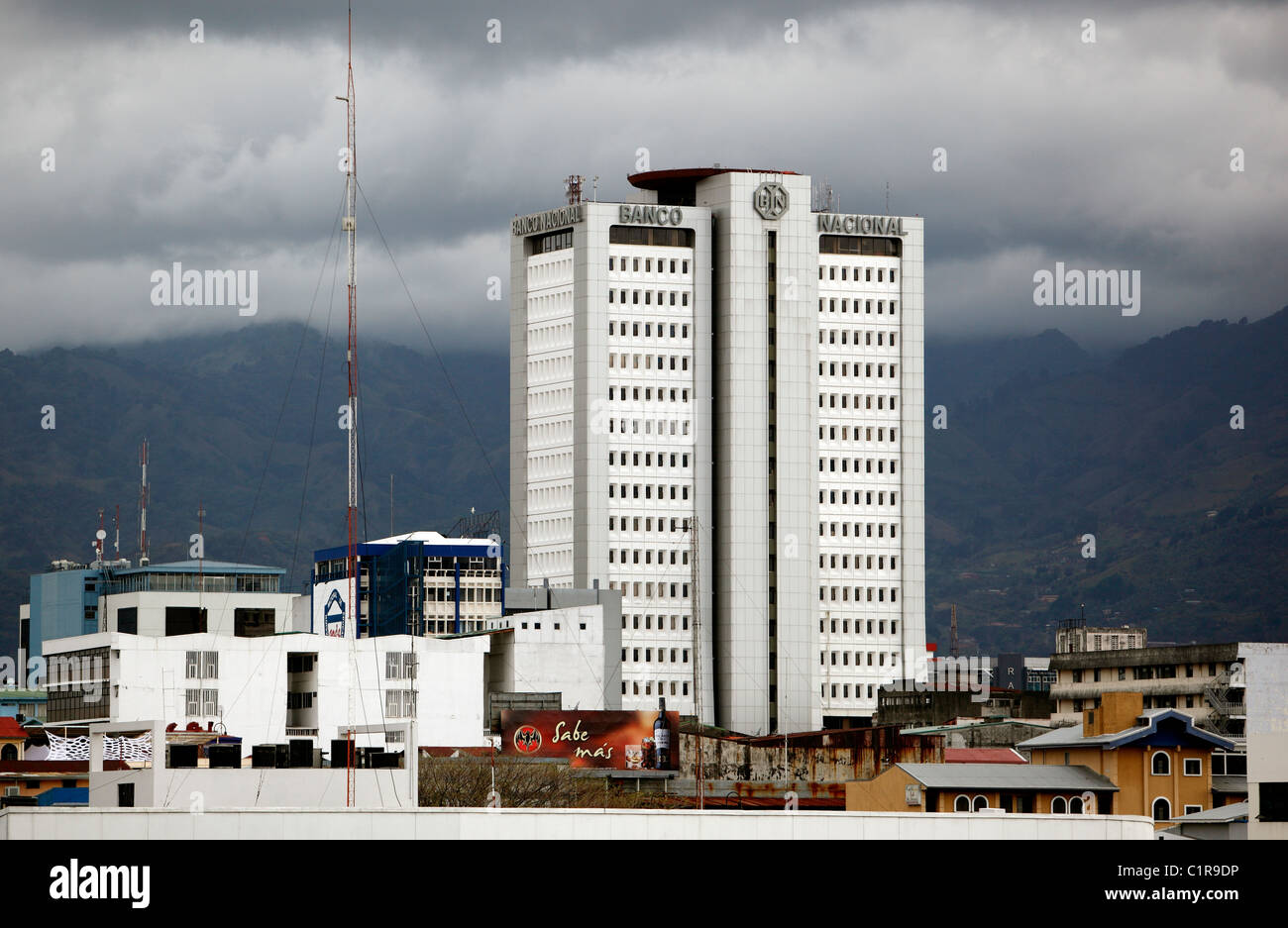 Banco Nacional edificio, San Jose, Costa Rica Foto Stock