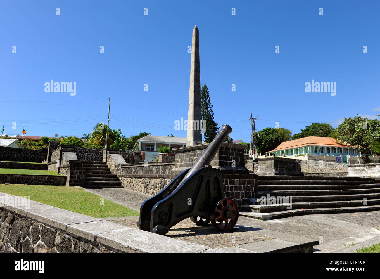 La guerra mondiale I Memorial Basseterre St Kitts crociera nei Caraibi NCL Foto Stock