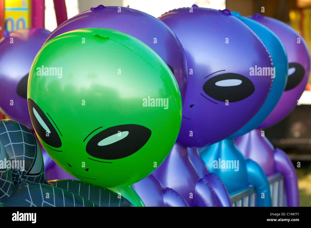Gonfiabile gigante alieni. Foto Stock