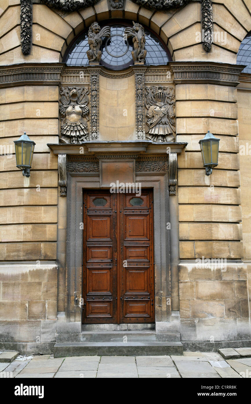 Università di Oxford, Sheldonian Theatre ingresso Foto Stock