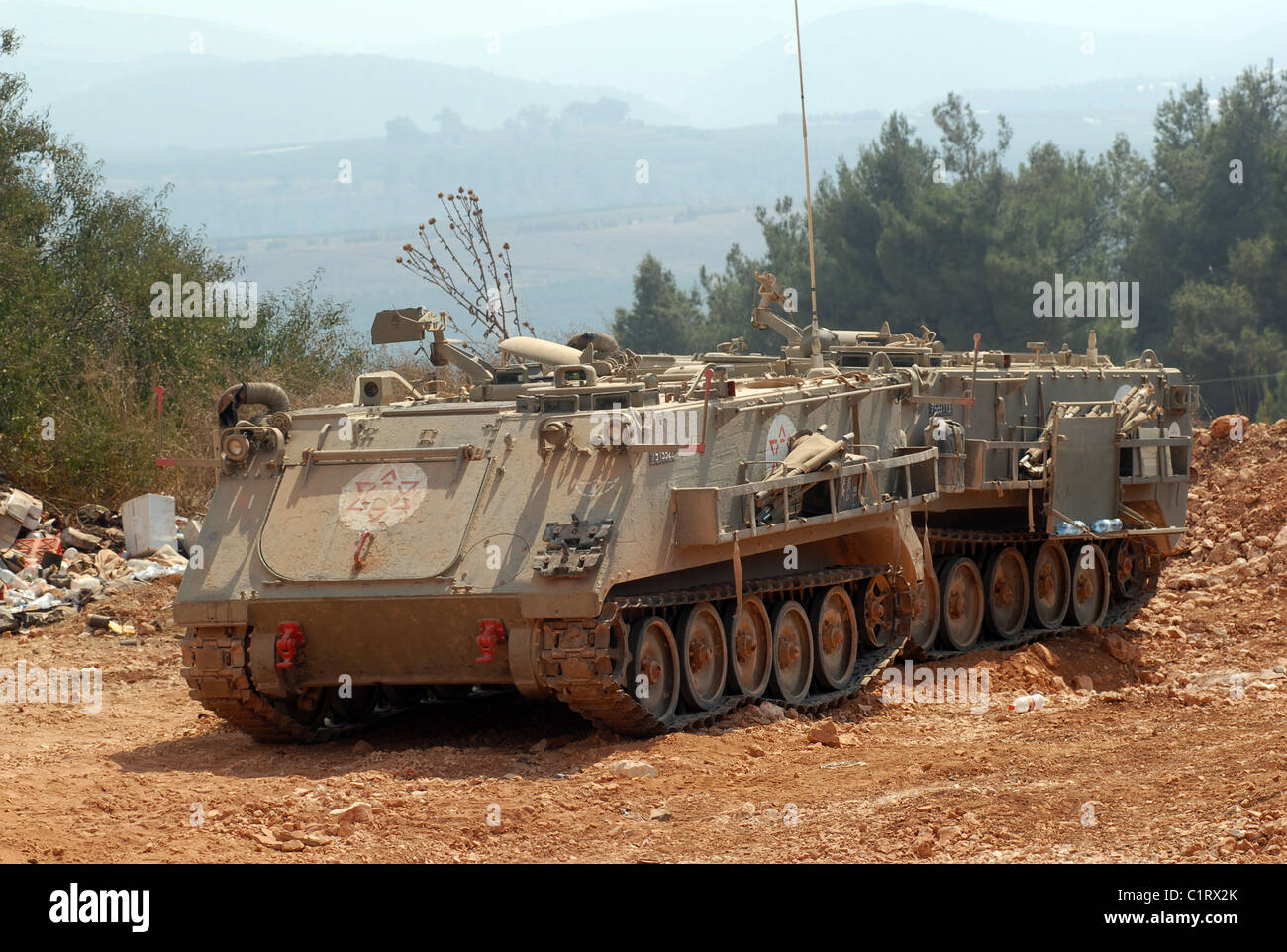 Una M113 corazzato trasporto di personale delle Forze di Difesa Israeliane. Foto Stock