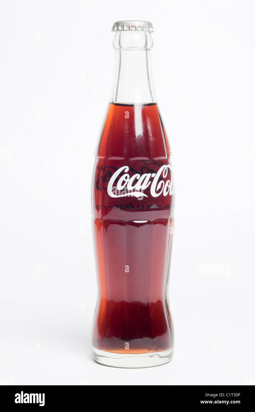Una classica bottiglia di coca cola Foto Stock