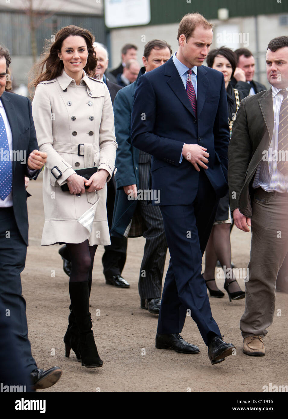 Il principe William e Kate Middleton visitare Belfast nel marzo 2011 Foto Stock