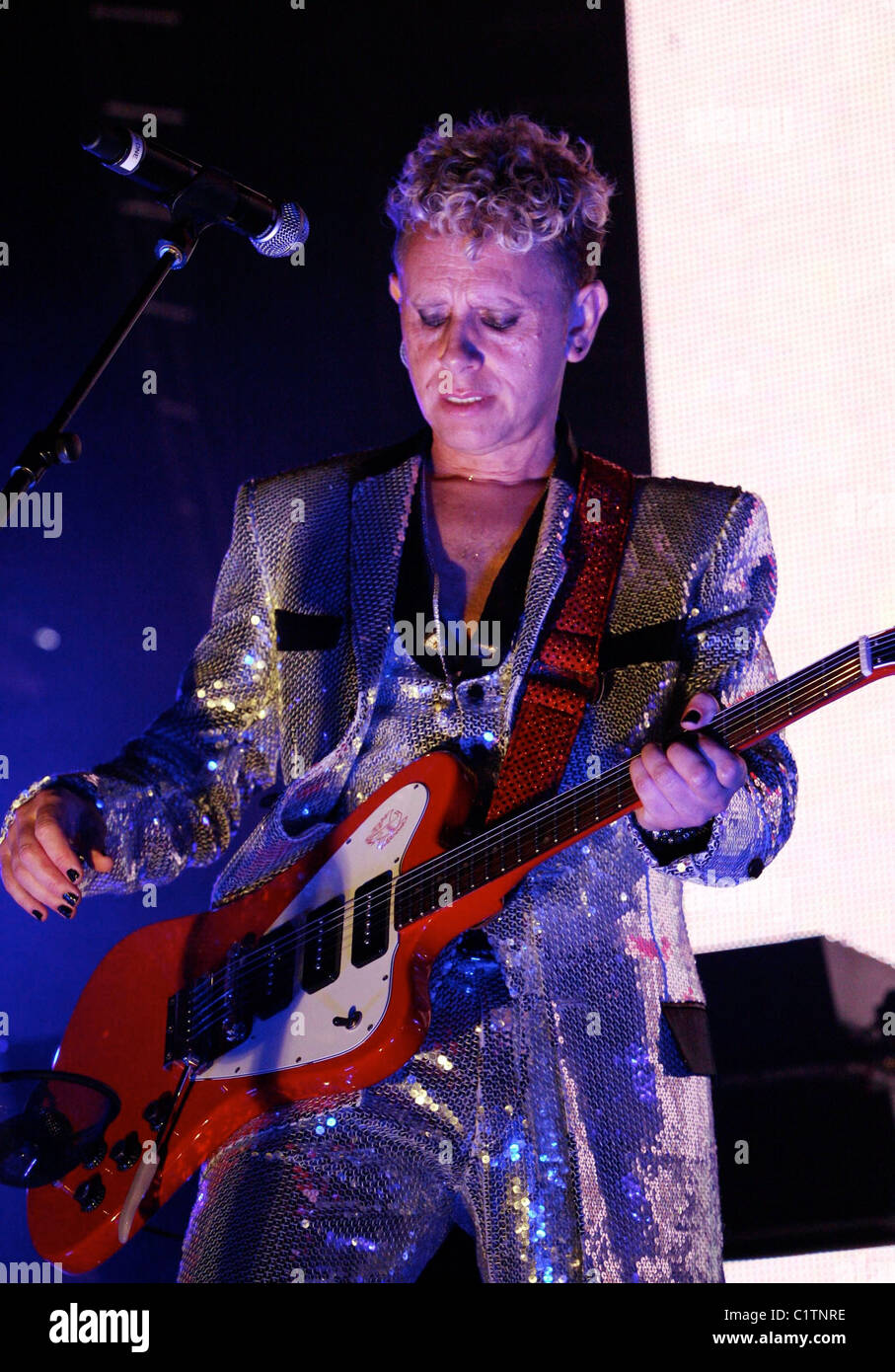 Martin Gore Depeche Mode performing live al Madison Square Garden di New York City, Stati Uniti d'America - 03.08.09 Foto Stock