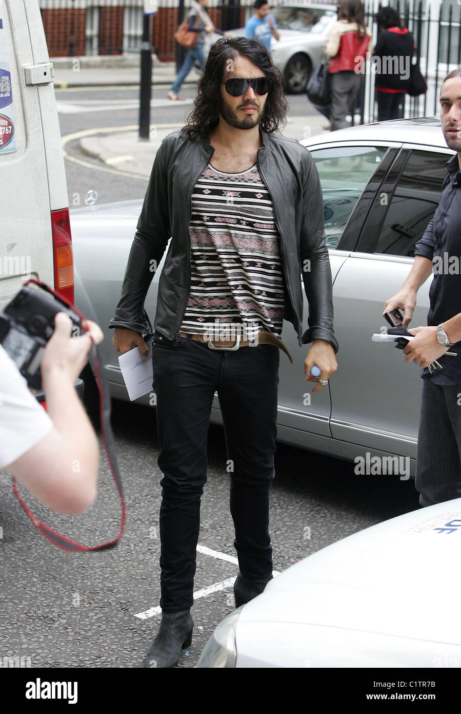 Russell Brand visiti una chiesa nel centro di Londra Londra, Inghilterra - 04.08.09 credito obbligatorio : Foto Stock