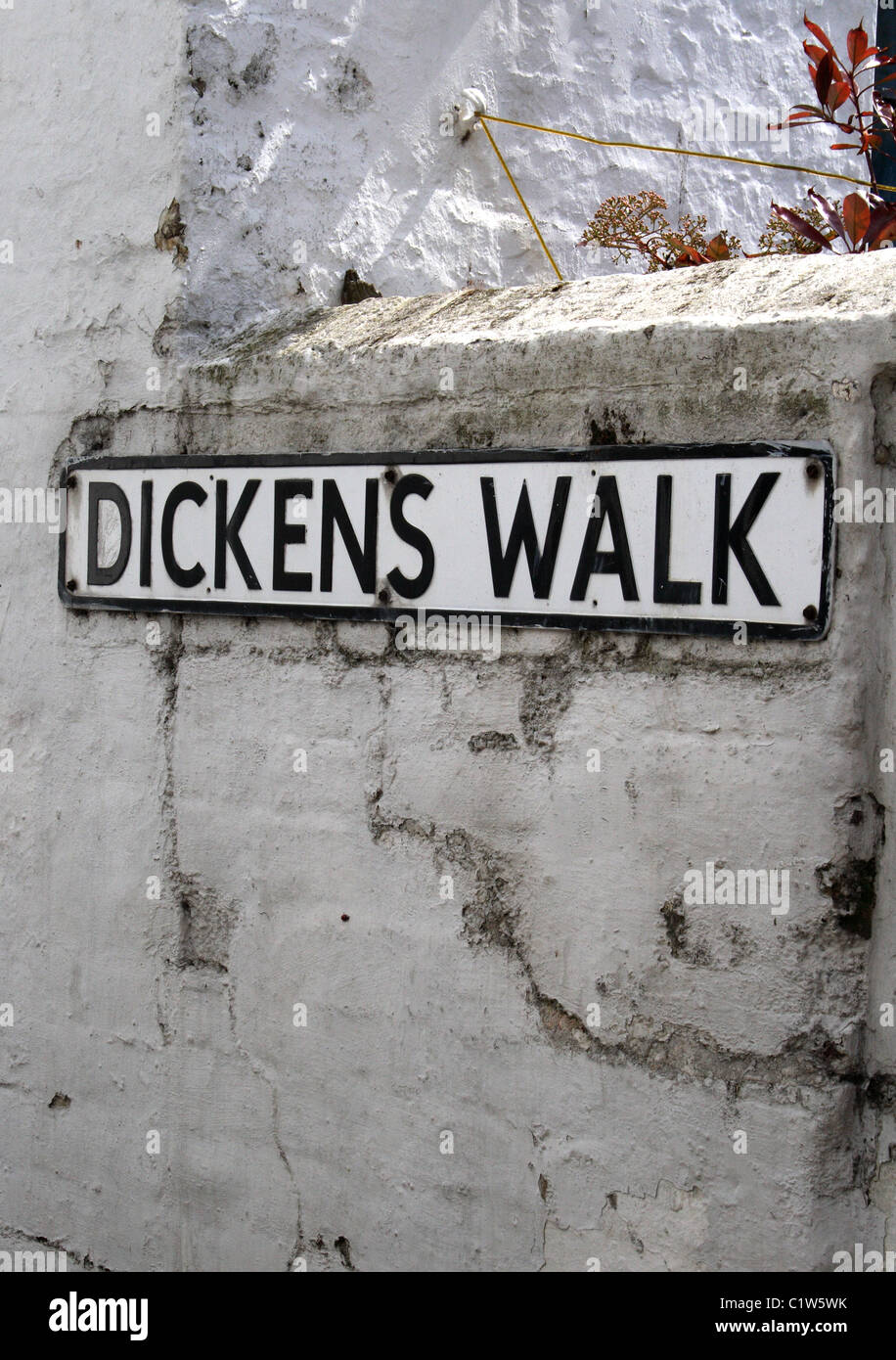 Dickens a piedi, in Broadstairs Kent nel sud-est dell'Inghilterra. Foto Stock