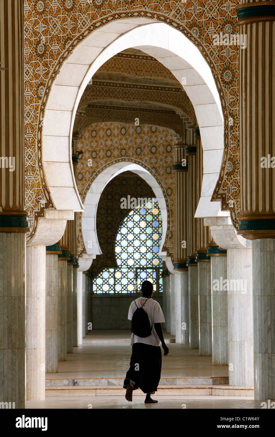 Hall nella Grande Moschea, Touba, Senegal Africa occidentale Foto Stock