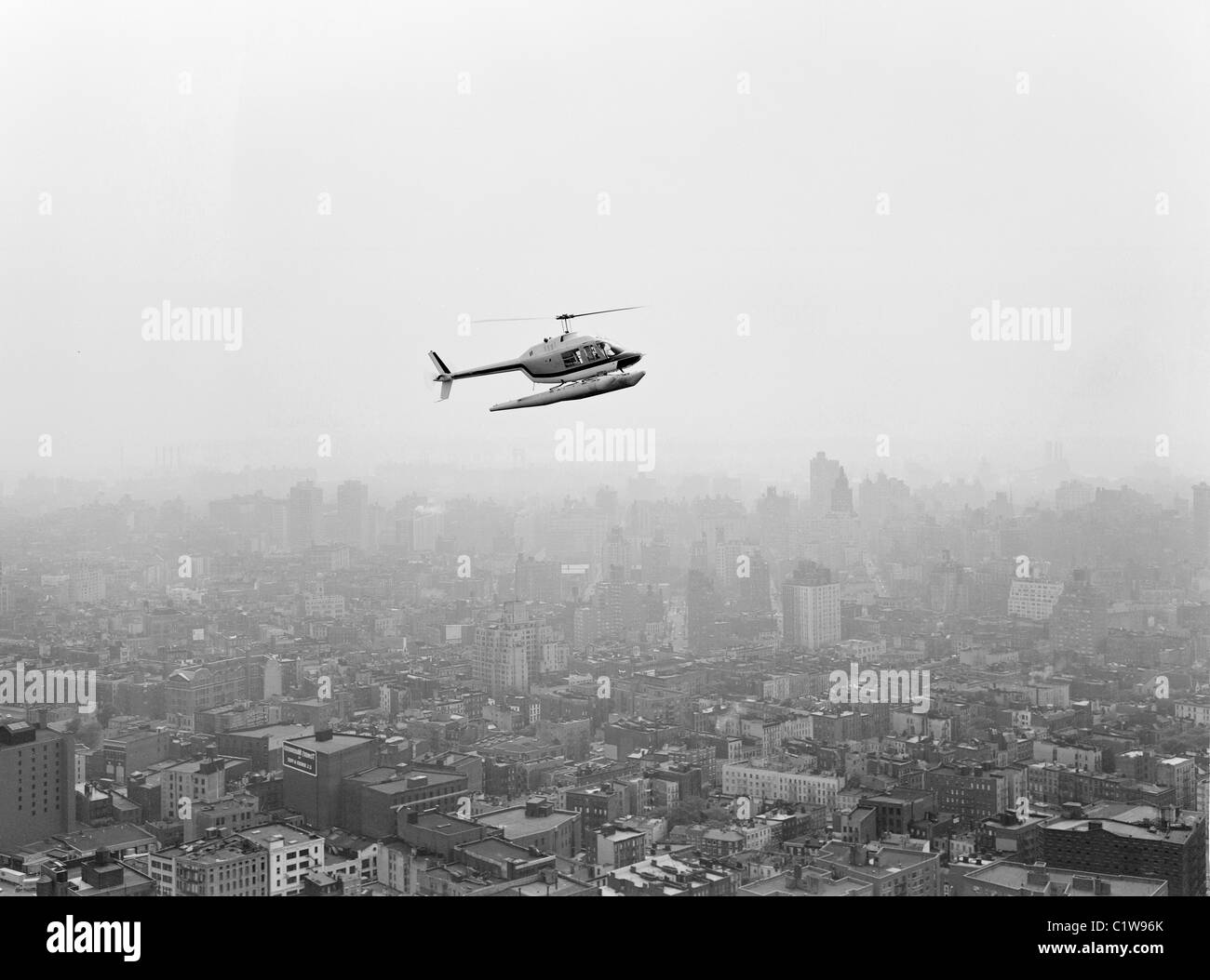 Stati Uniti d'America, nello Stato di New York, New York City, in elicottero sulla città Foto Stock