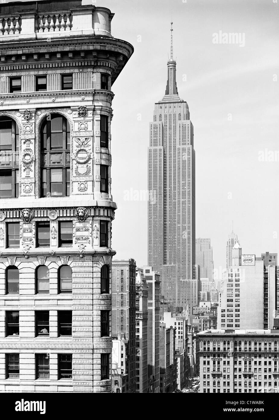 Stati Uniti d'America, New York skyline della città, Empire State Building Foto Stock