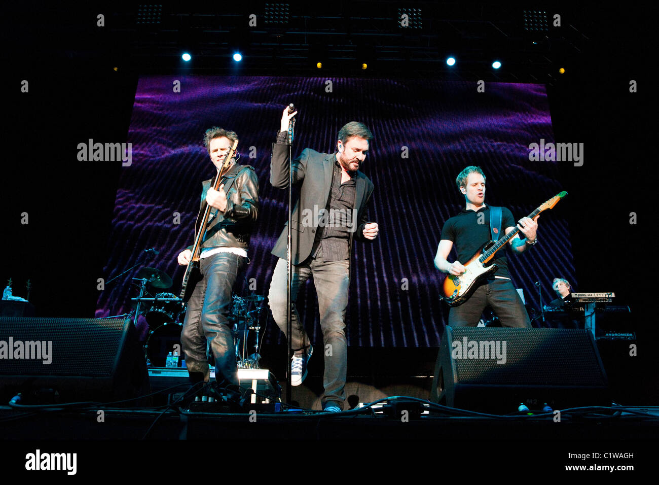 Duran Duran esegue presso l'Ultra Music Festival di Miami, Florida, Stati Uniti d'America adottate il 25 marzo 2011. Foto Stock